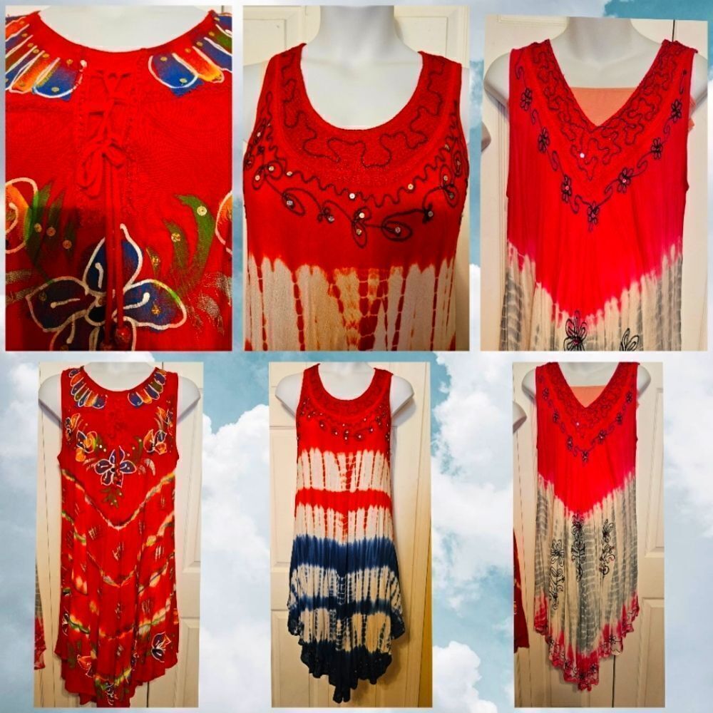 #270 Ace Fashion & True Rock Tye Dyed Sundresses, Various Colors See Avail Below
